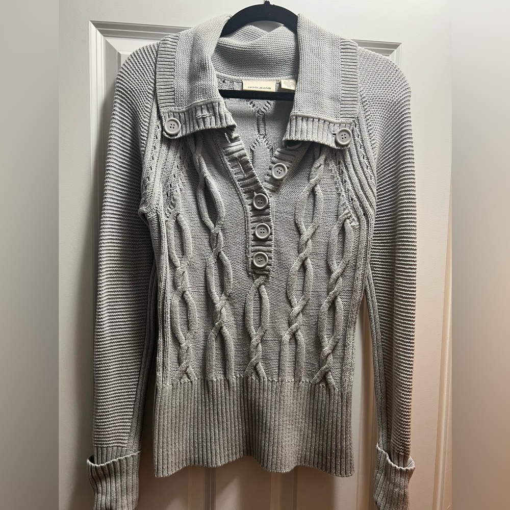 Light grey DKNY sweater size Medium